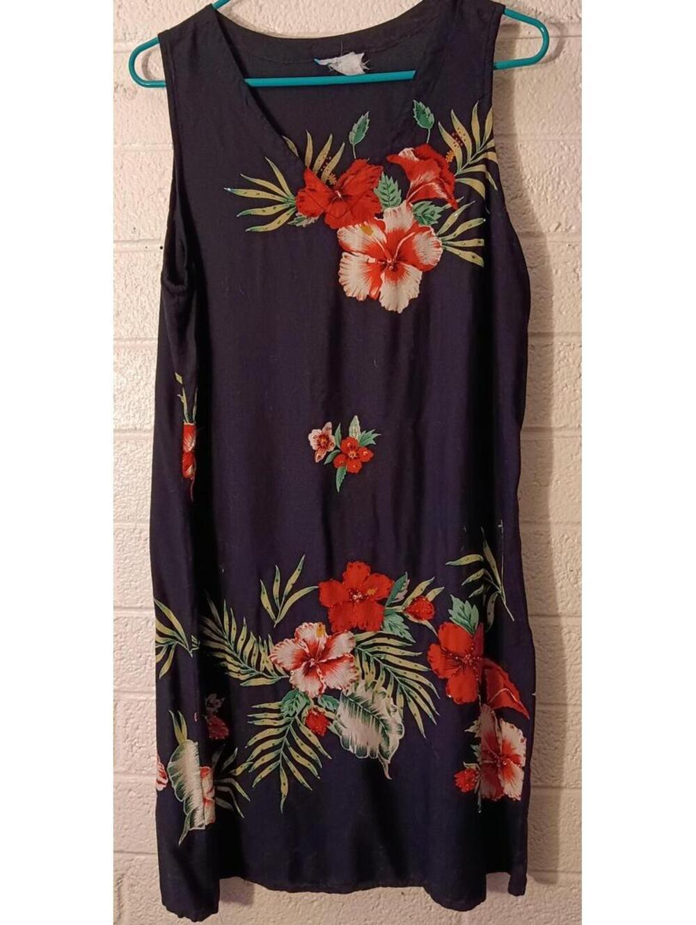Vintage Hi Lites Hand beaded tropical resort dress